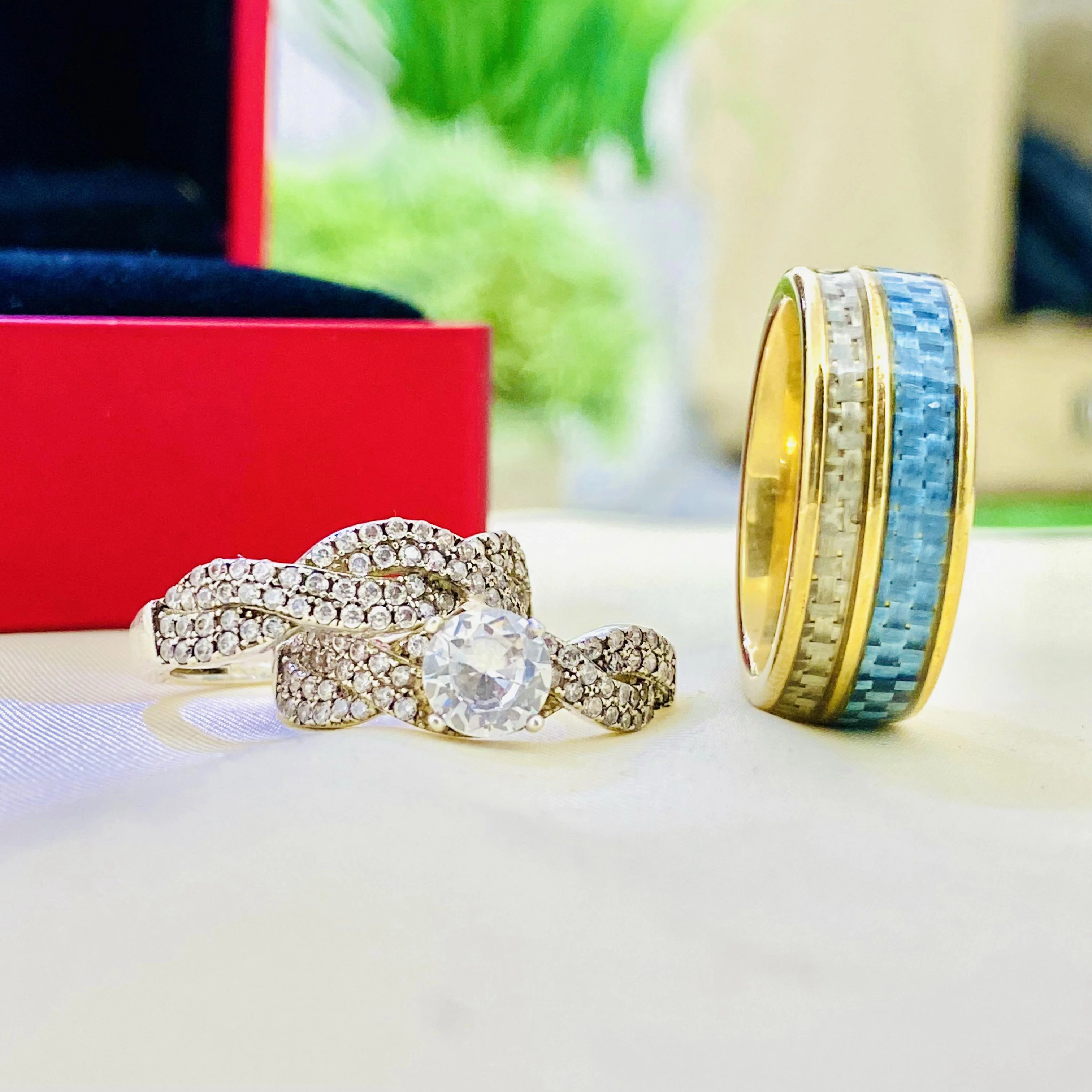Ryleigh Silver wedding set