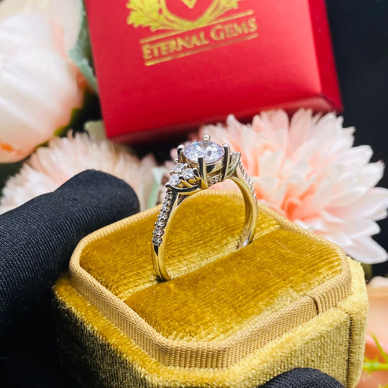 Paisley Sterling Silver Engagement Ring
