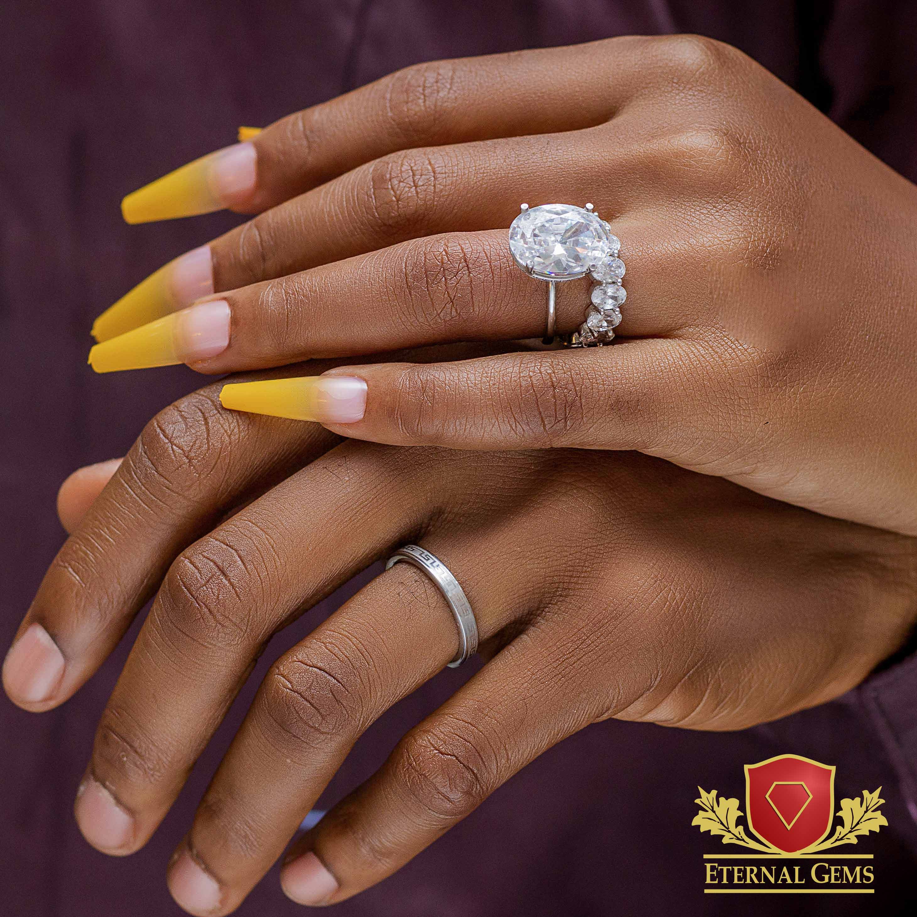Michelle Exquisite Sterling Silver Wedding Set