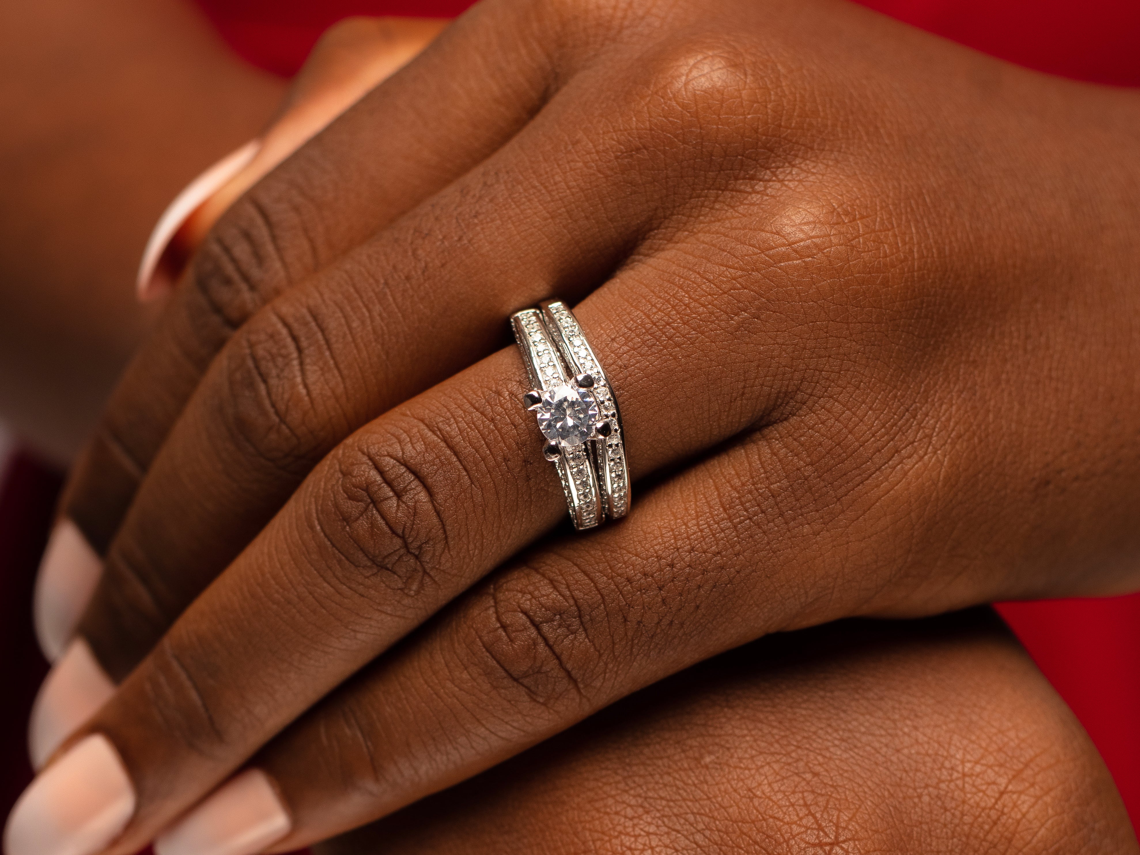 Lasting Brilliance Sterling Silver Bridal Set