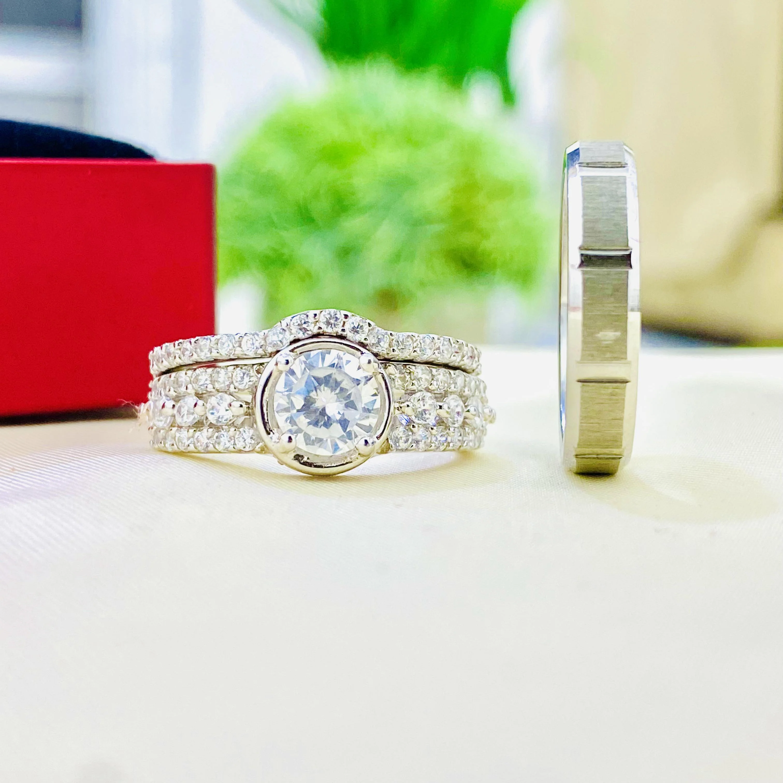 Aliyah Silver wedding set