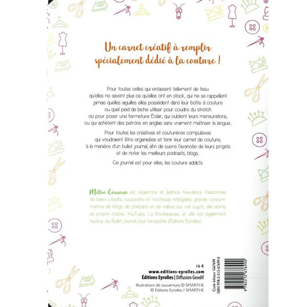 Carnet cr��atif pour couture addict<br> M��lise Carrara
