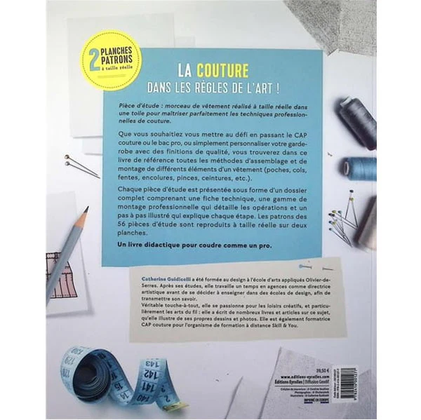56 pi��ces d'��tude couture avec gammes de montage et patrons<br> Catherine Guidicelli