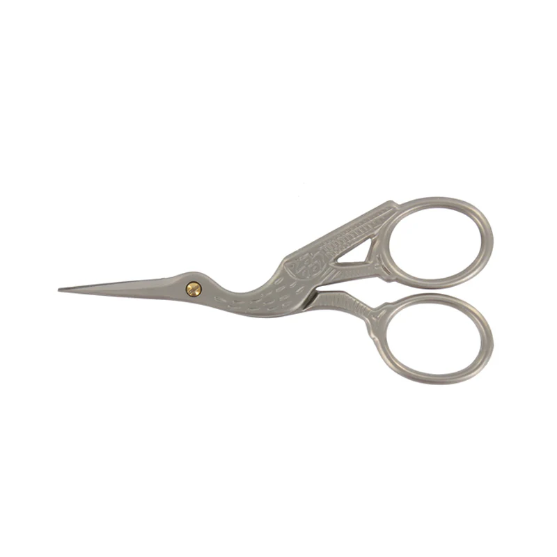 Ciseaux broderie Cigogne<br> Chrom�� mate 9cm