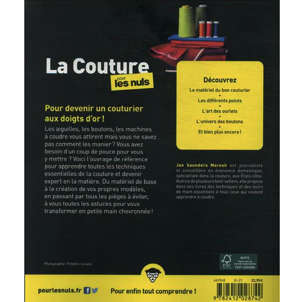 La couture pour les nuls<br> Jan Saunders Maresh