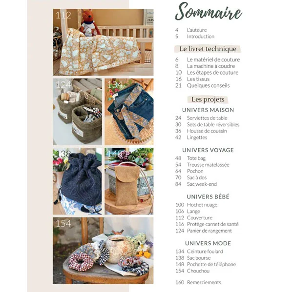 Des cadeaux en couture sans patrons<br> Huguette Paillettes