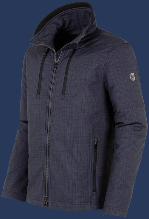 Sprinter Men MelaCroSoftshell, Navycheck - Wellensteyn Outlet