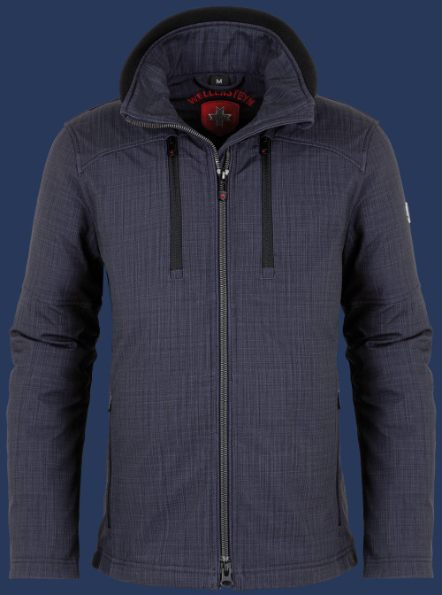 Sprinter Men MelaCroSoftshell, Navycheck - Wellensteyn Outlet
