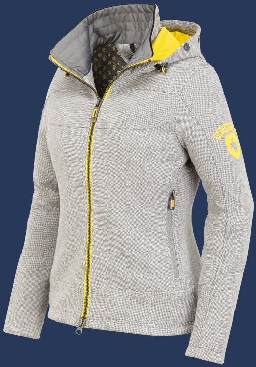 Florida Lady TechChesSweat, Lightgreymelange/Yellow - Wellensteyn Outlet