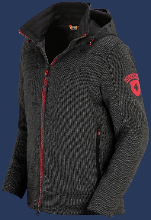 Florida Men TechChesSweat, Darkgreymelange/Red - Wellensteyn Outlet