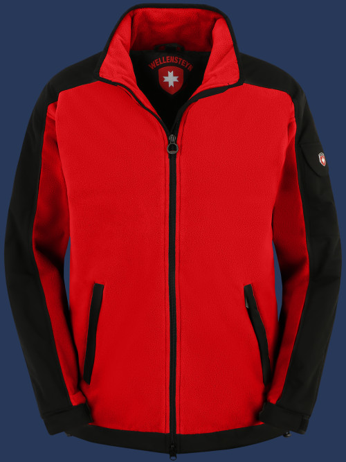 Jet-Jacke MicroFleece, Rot/Schwarz - Wellensteyn Outlet