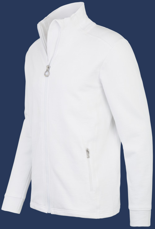Yacht Jacket Men French Terry 400, White - Wellensteyn Outlet