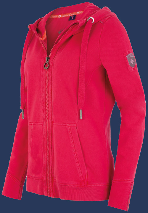 Yacht Hoodie Lady French Terry 400, Berry - Wellensteyn Outlet