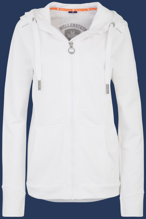 Yacht Hoodie Lady French Terry 400, White - Wellensteyn Outlet