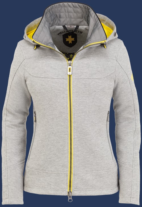 Florida Lady TechChesSweat, Lightgreymelange/Yellow - Wellensteyn Outlet