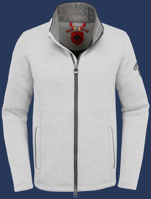 Tampa Men ScubaDotSweat, Lightgreymelange/Black - Wellensteyn Outlet