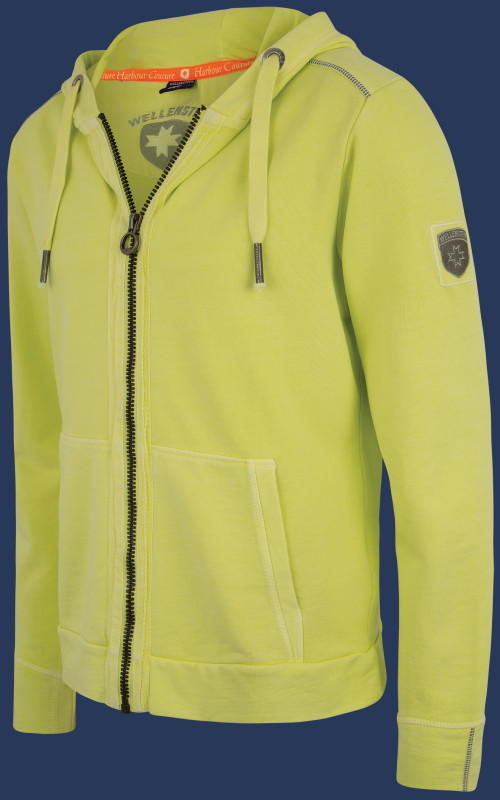 Yacht Hoodie Men French Terry 400, Sunnylime - Wellensteyn Outlet