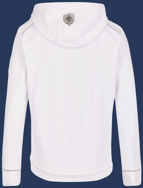 Yacht Hoodie Men French Terry 400, White - Wellensteyn Outlet