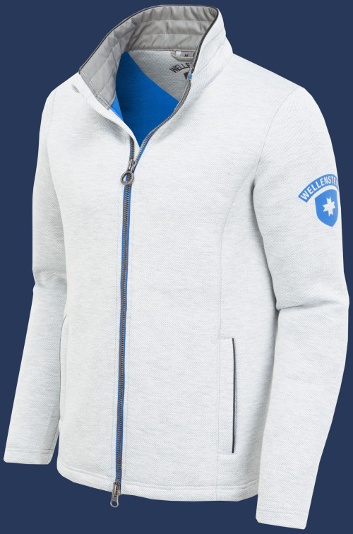 Tampa Men ScubaDotSweat, Lightgreymelange/Royalblue - Wellensteyn Outlet