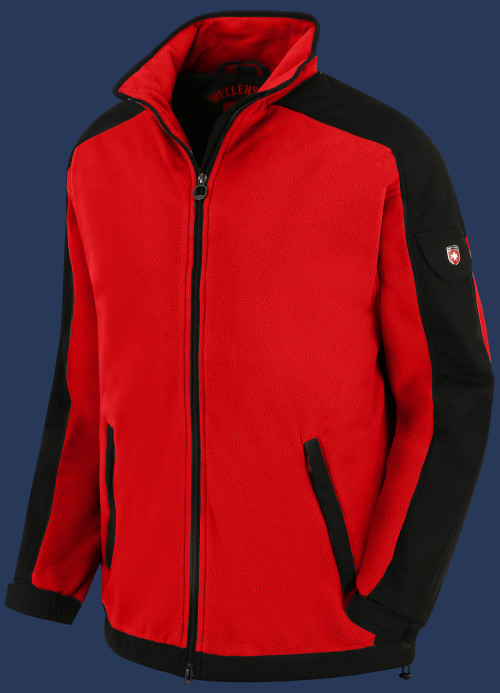 Jet-Jacke MicroFleece, Rot/Schwarz - Wellensteyn Outlet