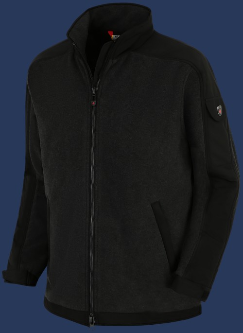 Jet-Jacke MicroFleece, Melange/Schwarz - Wellensteyn Outlet