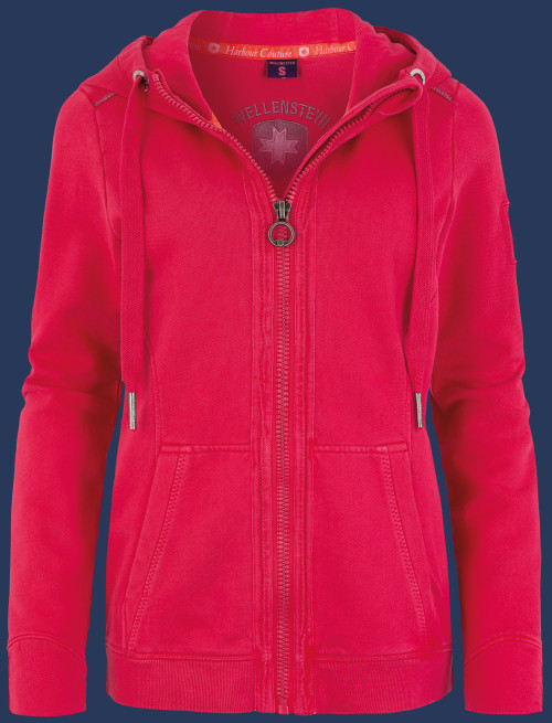 Yacht Hoodie Lady French Terry 400, Berry - Wellensteyn Outlet