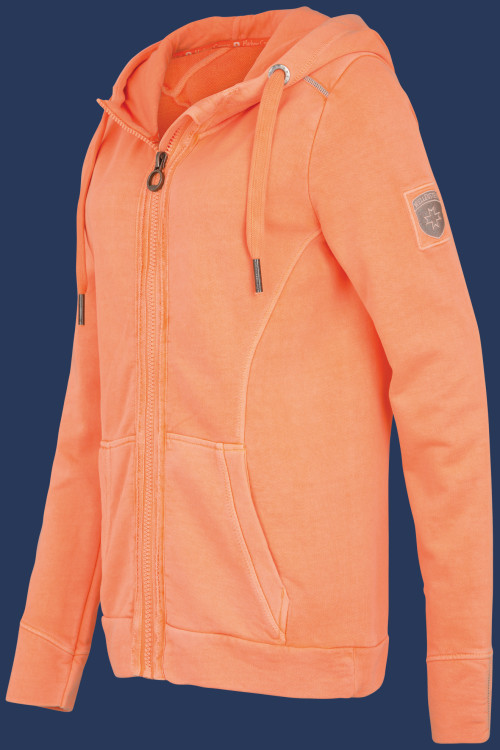 Yacht Hoodie Lady French Terry 400, Neonpeach - Wellensteyn Outlet
