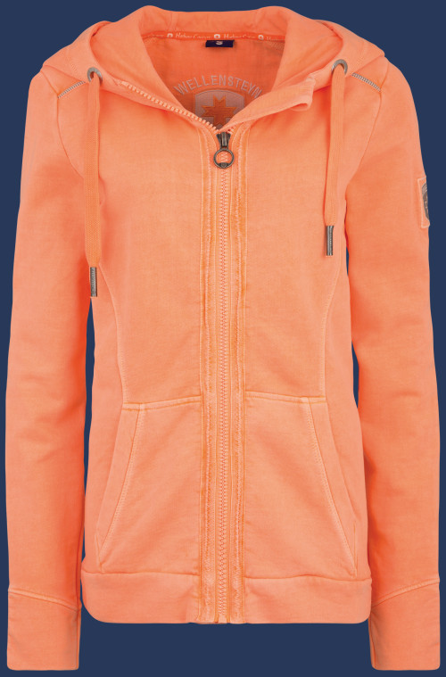Yacht Hoodie Lady French Terry 400, Neonpeach - Wellensteyn Outlet