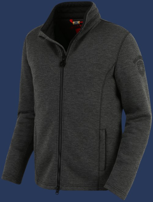 Tampa Men ScubaDotSweat, Darkgreymelange/Black - Wellensteyn Outlet