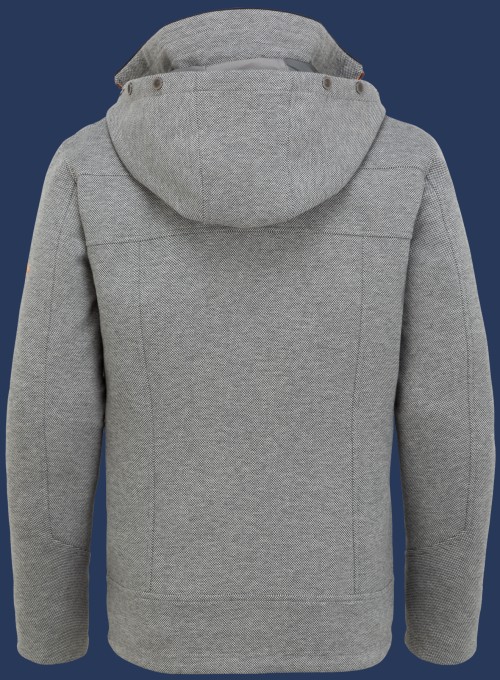 Florida Men TechChesSweat, Greymelange/Neonorange - Wellensteyn Outlet