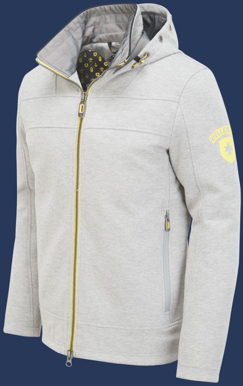 Florida Men TechChesSweat, Lightgreymelange/Yellow - Wellensteyn Outlet