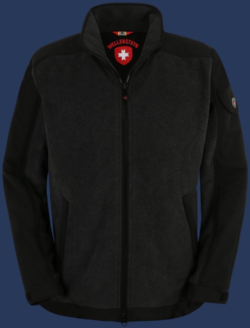 Jet-Jacke MicroFleece, Melange/Schwarz - Wellensteyn Outlet