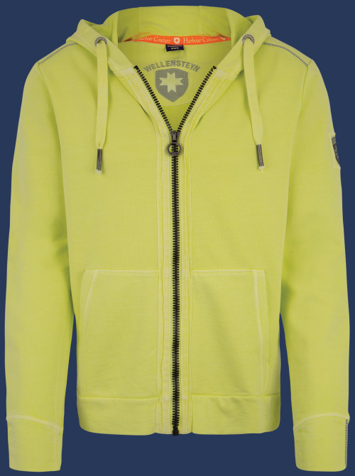 Yacht Hoodie Men French Terry 400, Sunnylime - Wellensteyn Outlet