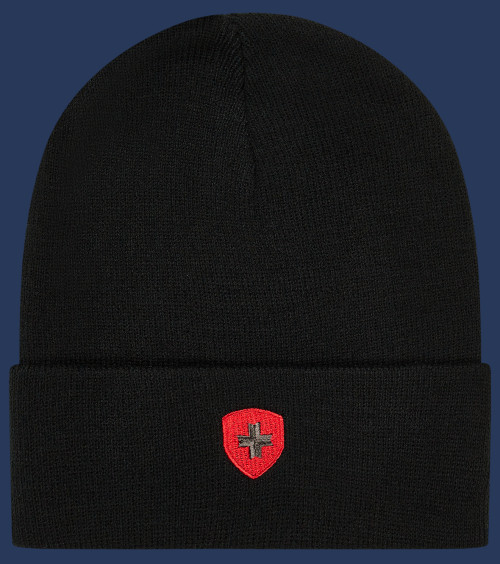 Hafenmütze Classicstrick, Schwarz/Rot/Anthracite - Wellensteyn Outlet