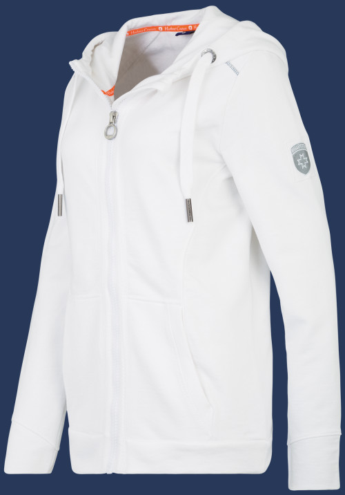 Yacht Hoodie Lady French Terry 400, White - Wellensteyn Outlet