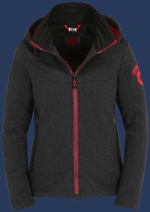 Florida Lady TechChesSweat, Darkgreymelange/Red - Wellensteyn Outlet