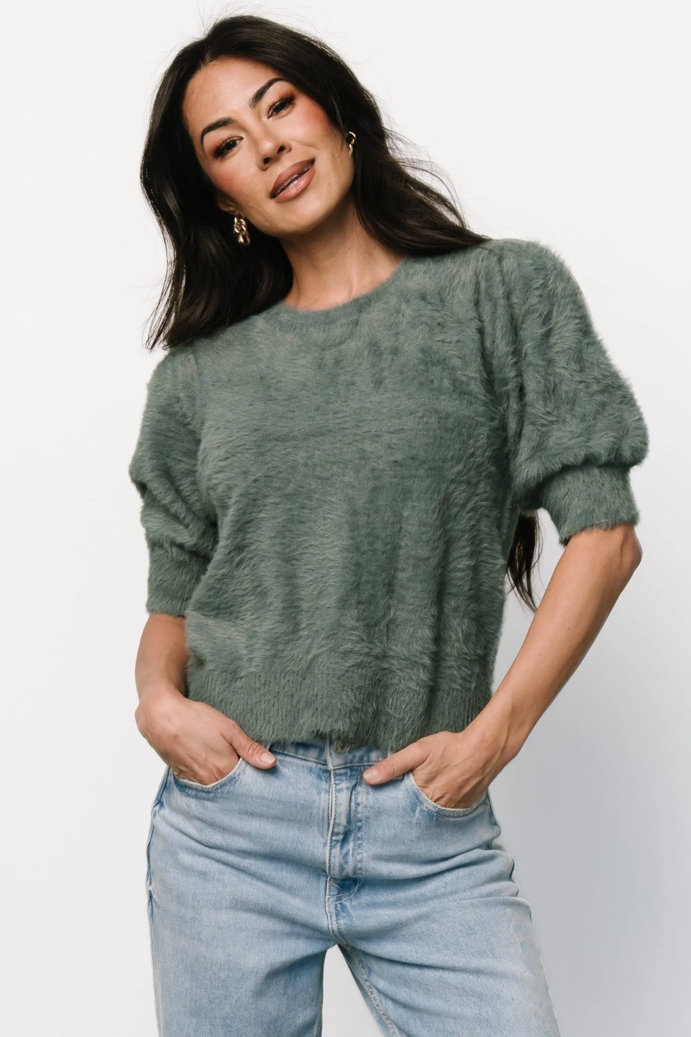 Vail Sweater Top | Winter Green