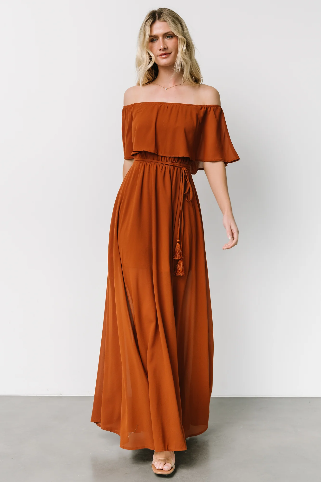 Victoria Off Shoulder Maxi Dress | Spice