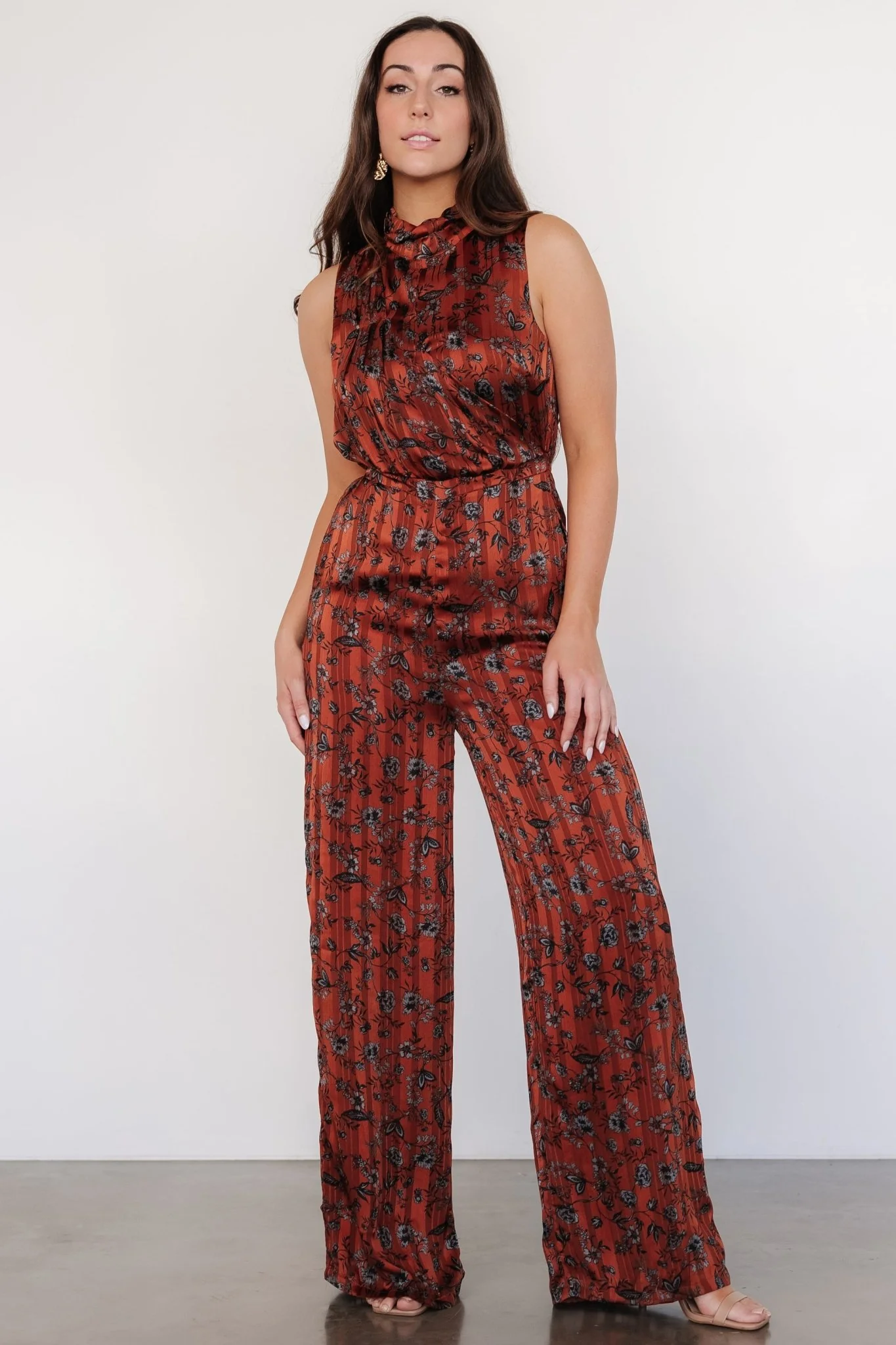 Suni Sleeveless Jumpsuit | Copper + Slate Floral