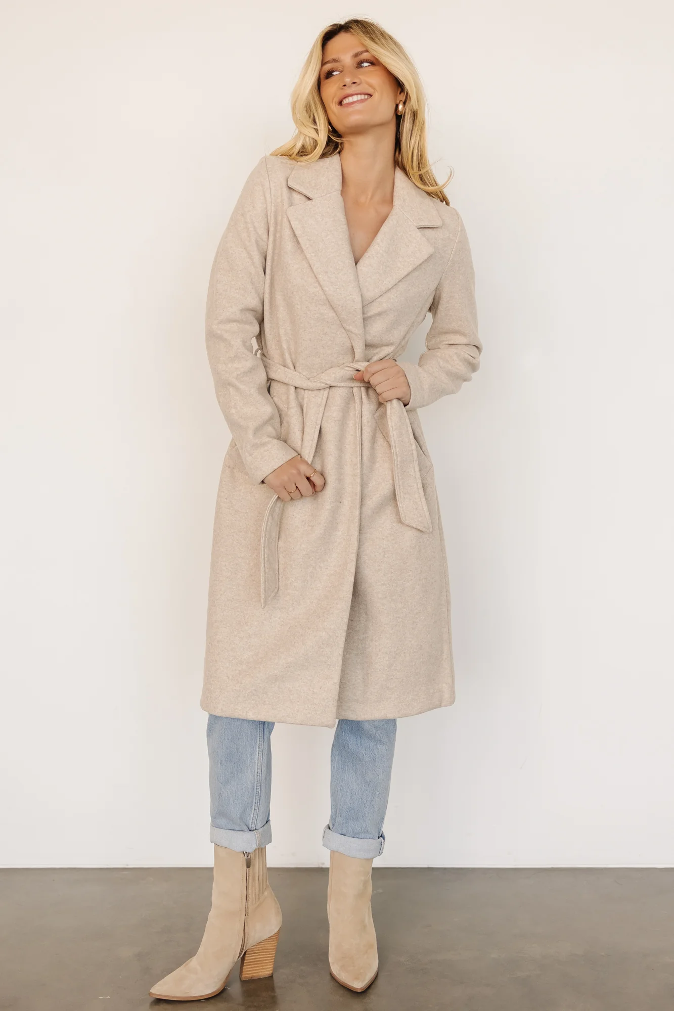 Valdez Long Coat | Oatmeal