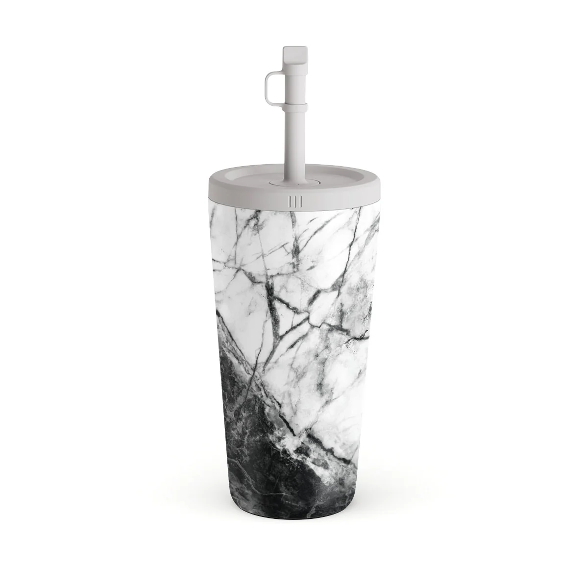 Fatal Contradiction - Black & White Marble Travel Mug