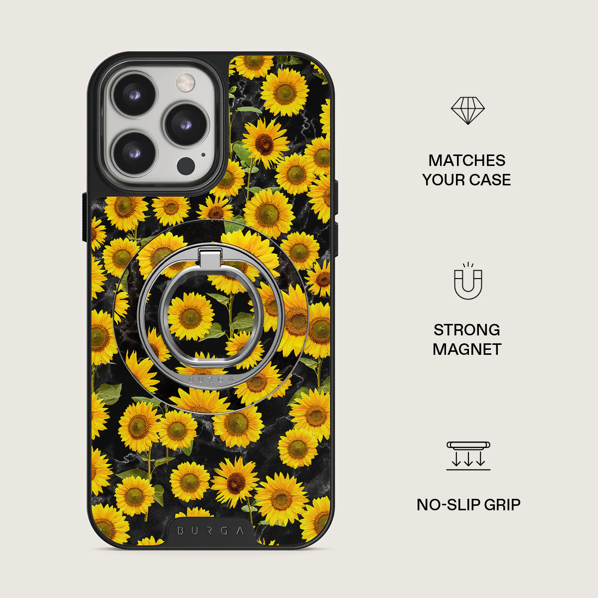 Sunflower Glimmer - Magnetic Ring Holder