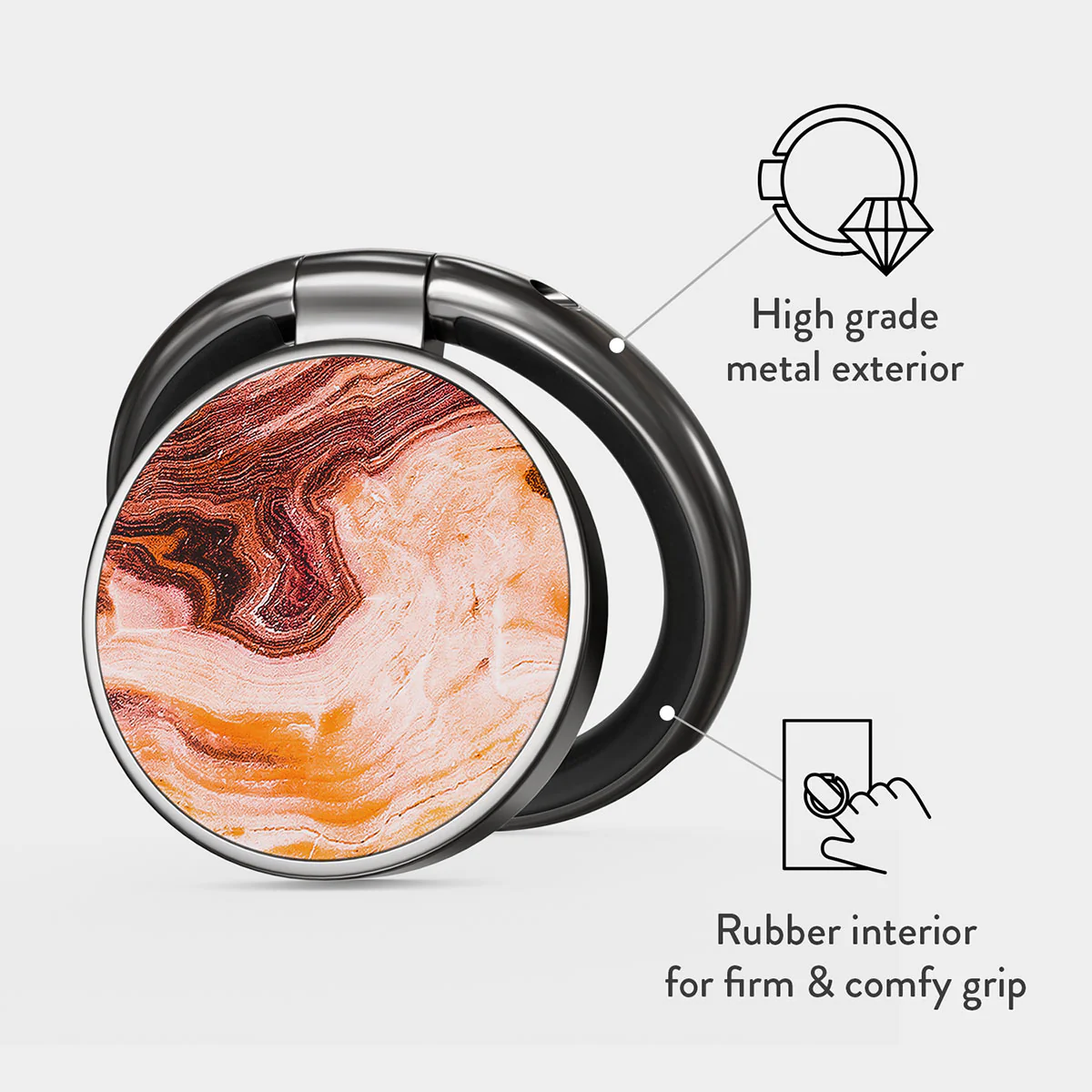 Pumpkin Spice - Orange Adhesive Ring Holder