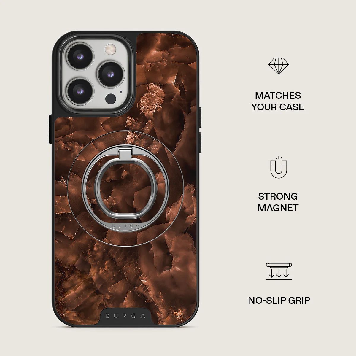 Toasted Chestnut - Brown Magnetic Ring Holder