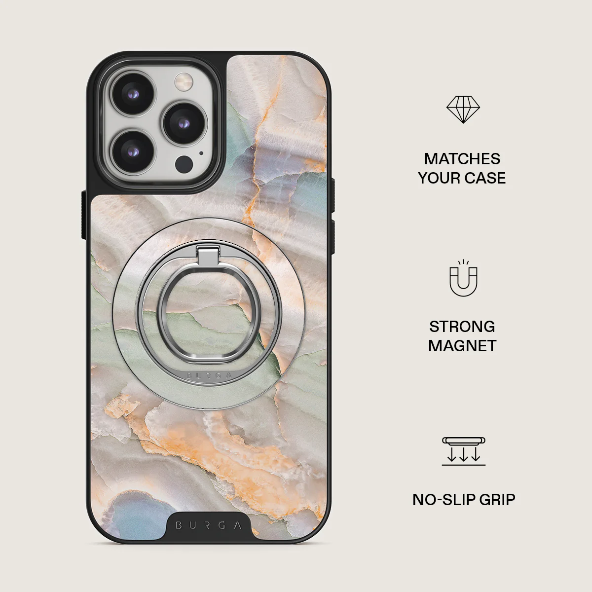 Pastel Hues - Colorful Marble Magnetic Ring Holder