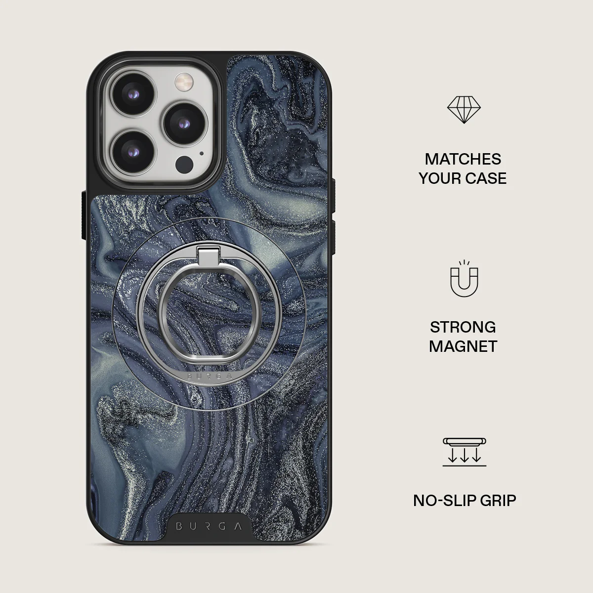 Navy Trench - Blue Magnetic Ring Holder