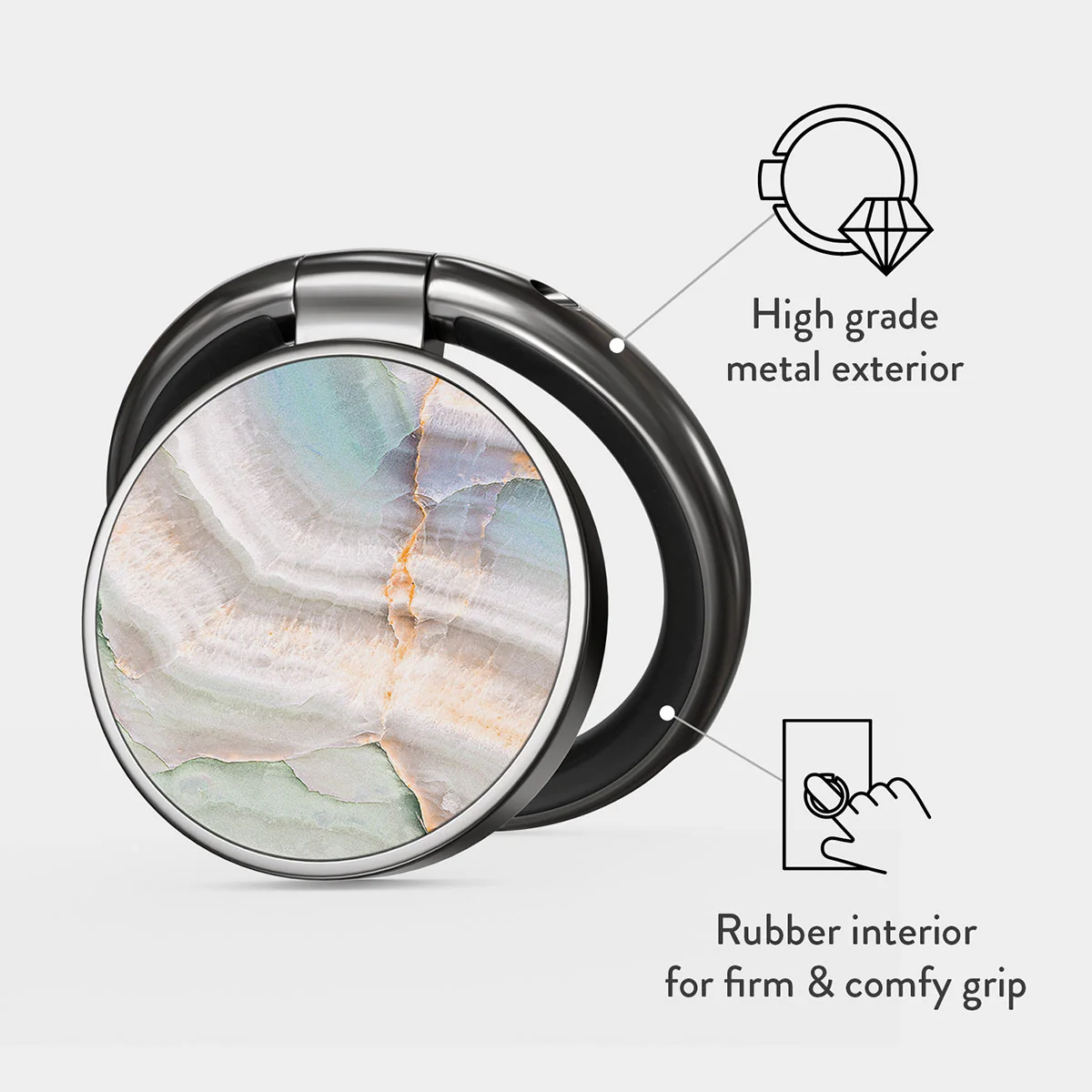 Pastel Hues - Colorful Marble Adhesive Ring Holder