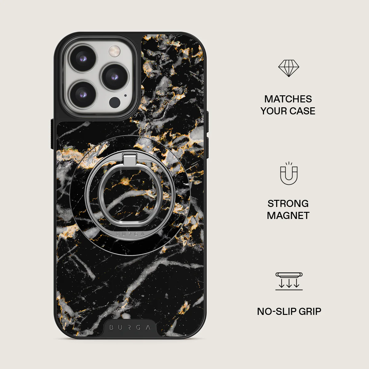 Make A Wish - Gold Marble Magnetic Ring Holder