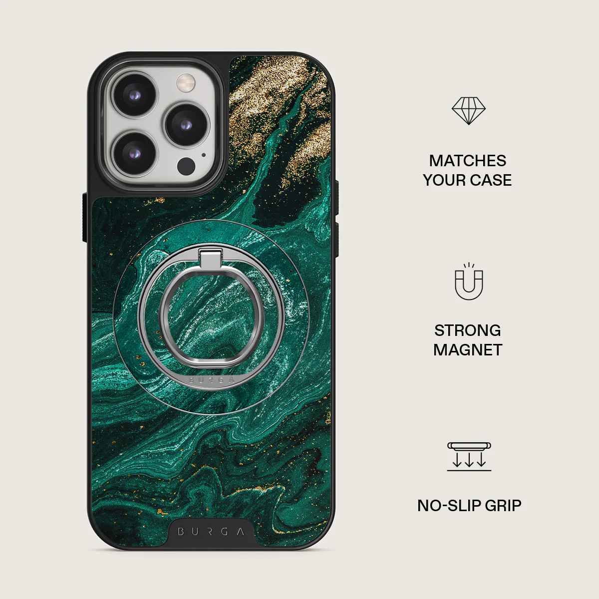 Emerald Pool - Elegant Magnetic Ring Holder