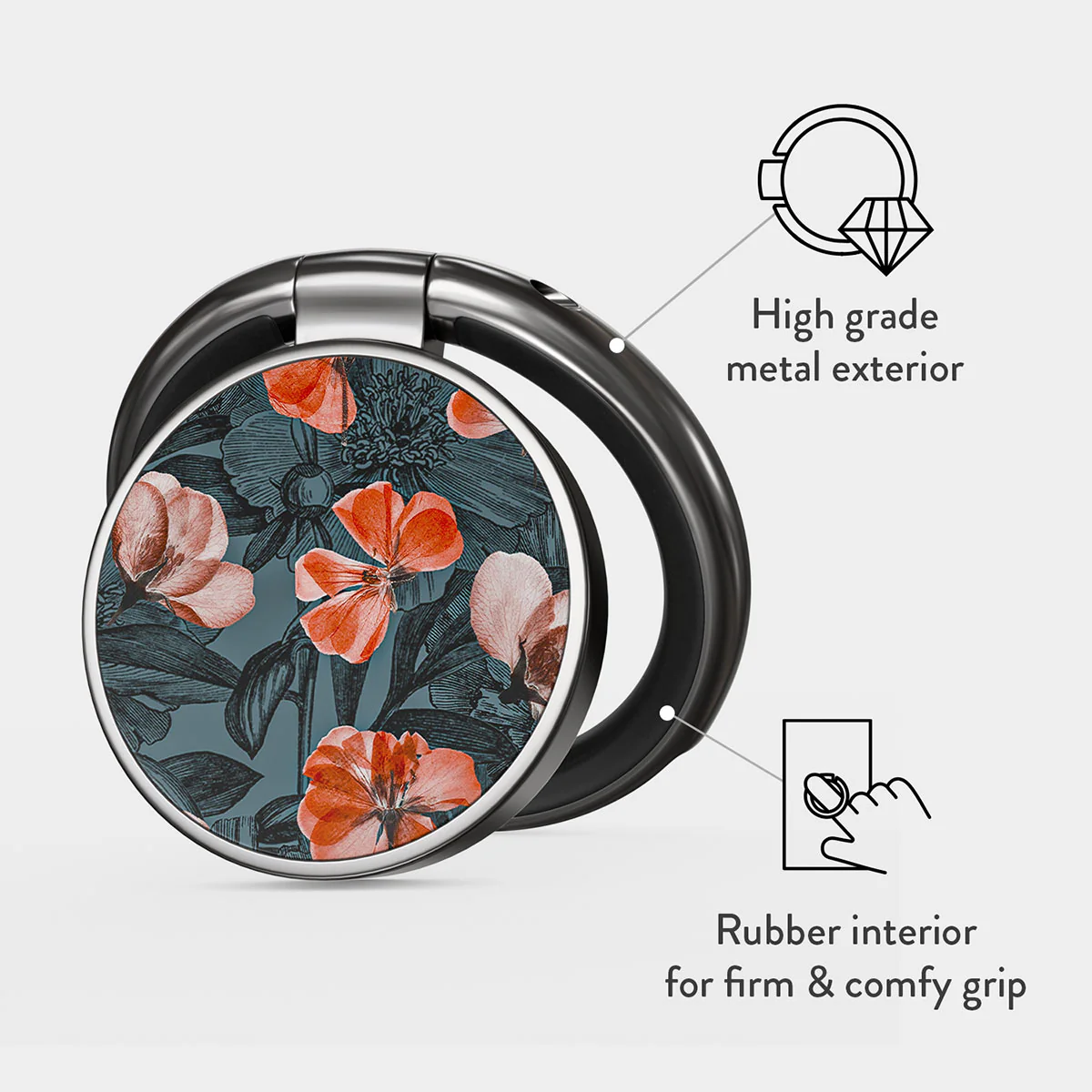 No Rain No Flowers - Adhesive Ring Holder